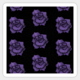 Purple Pearl Rose Pattern Sticker